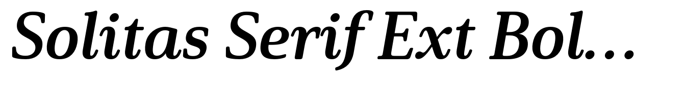 Solitas Serif Ext Bold Italic